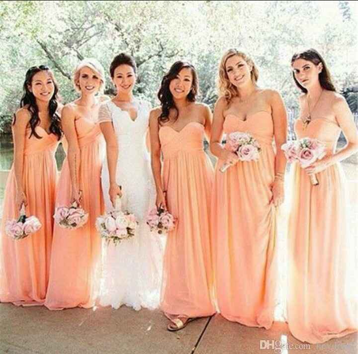 Mês de junho - mês laranja - inspirações para vestidos de madrinha/damas de honra - 10