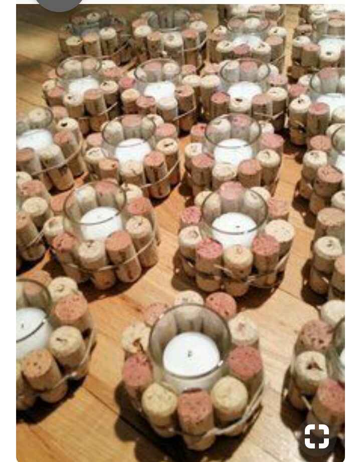 Inspirações para centros de mesa com  rolhas de cortiça - 1