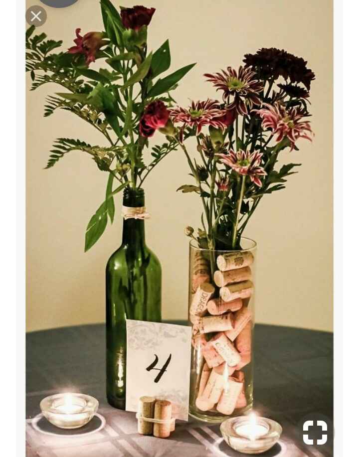 Inspirações para centros de mesa com  rolhas de cortiça - 2
