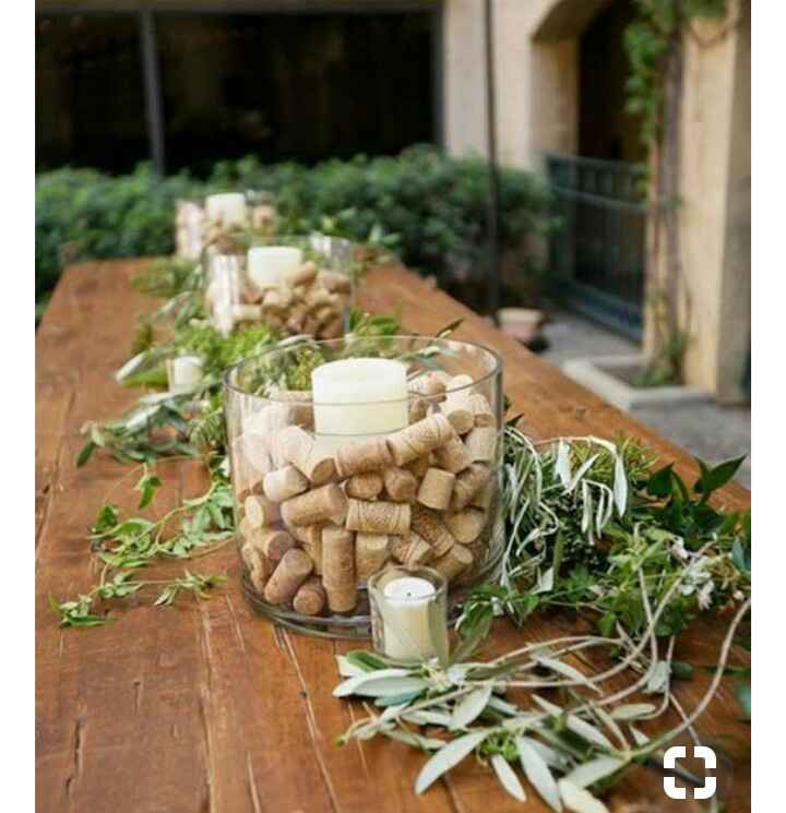 Inspirações para centros de mesa com  rolhas de cortiça - 6