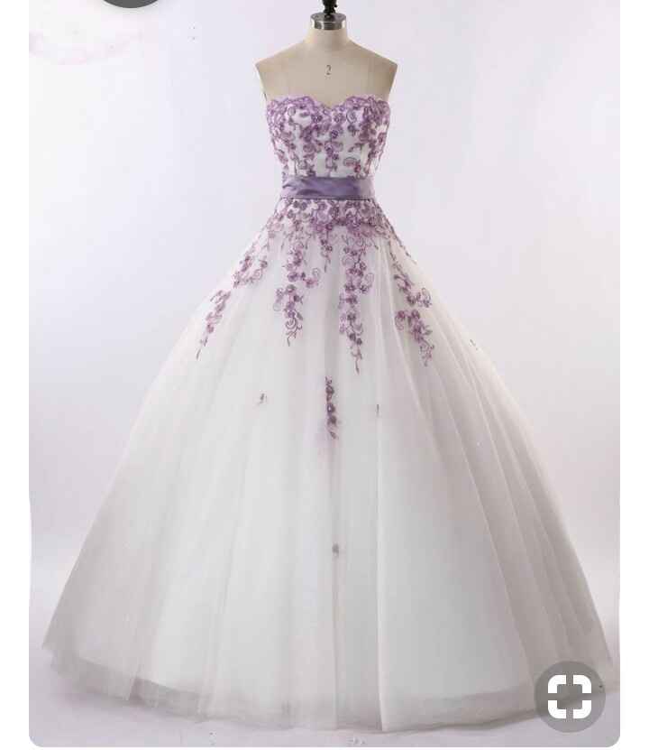 Desafio de cores - inspirações para vestidos de noiva púrpura - 1
