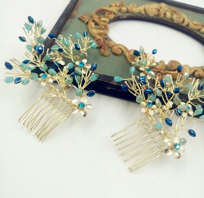 Acessórios para cabelo azul - mês abril - 5