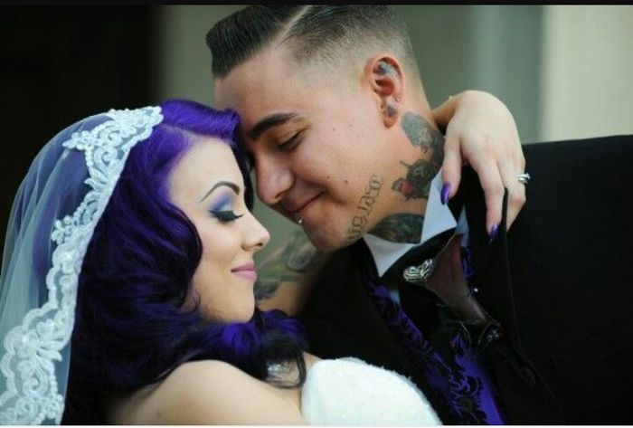 Mês de abril - fotos de noiva com o cabelo azul 1