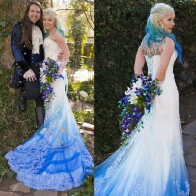Mês de abril - fotos de noiva com o cabelo azul 5