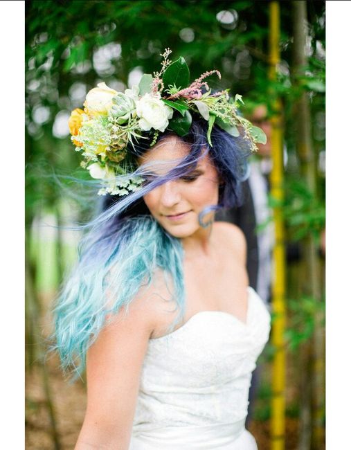 Mês de abril - fotos de noiva com o cabelo azul 7
