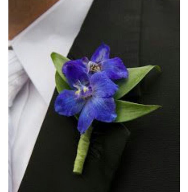 Mês de abril - flor para o noivo em azul - 2