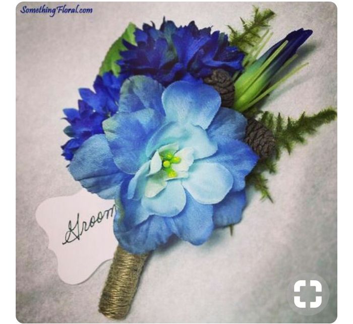Mês de abril - flor para o noivo em azul - 3