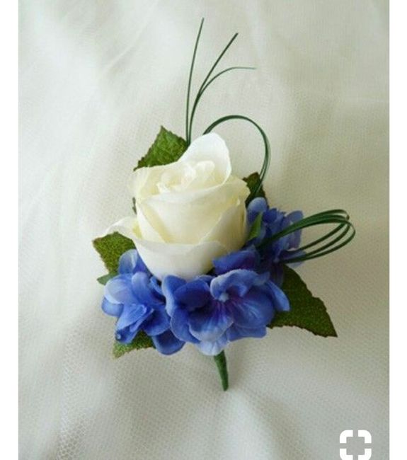 Mês de abril - flor para o noivo em azul - 7