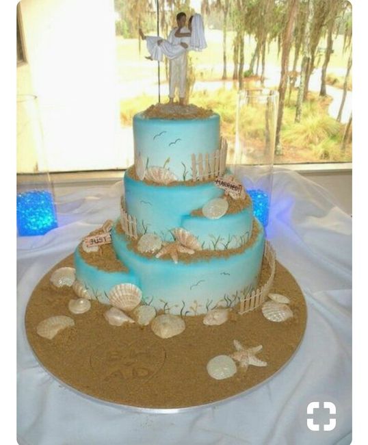 Mês de abril - bolos tema praia em azul - 8