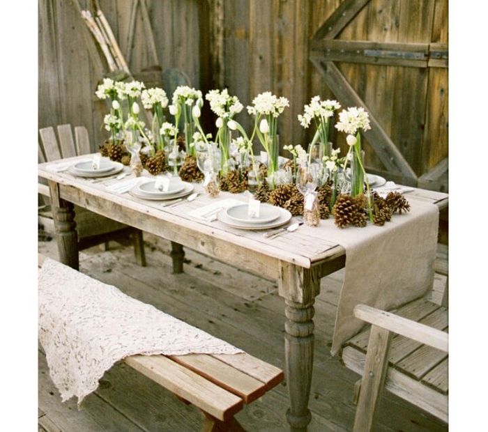 9 inspirações para centros de mesa em castanho - 4