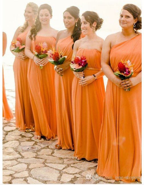 Mês de junho - mês laranja - inspirações para vestidos de madrinha/damas de honra 9