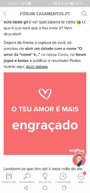 o amor da patricia é engraçado. - 1