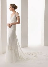 un vestido rosa clara que eu gostava