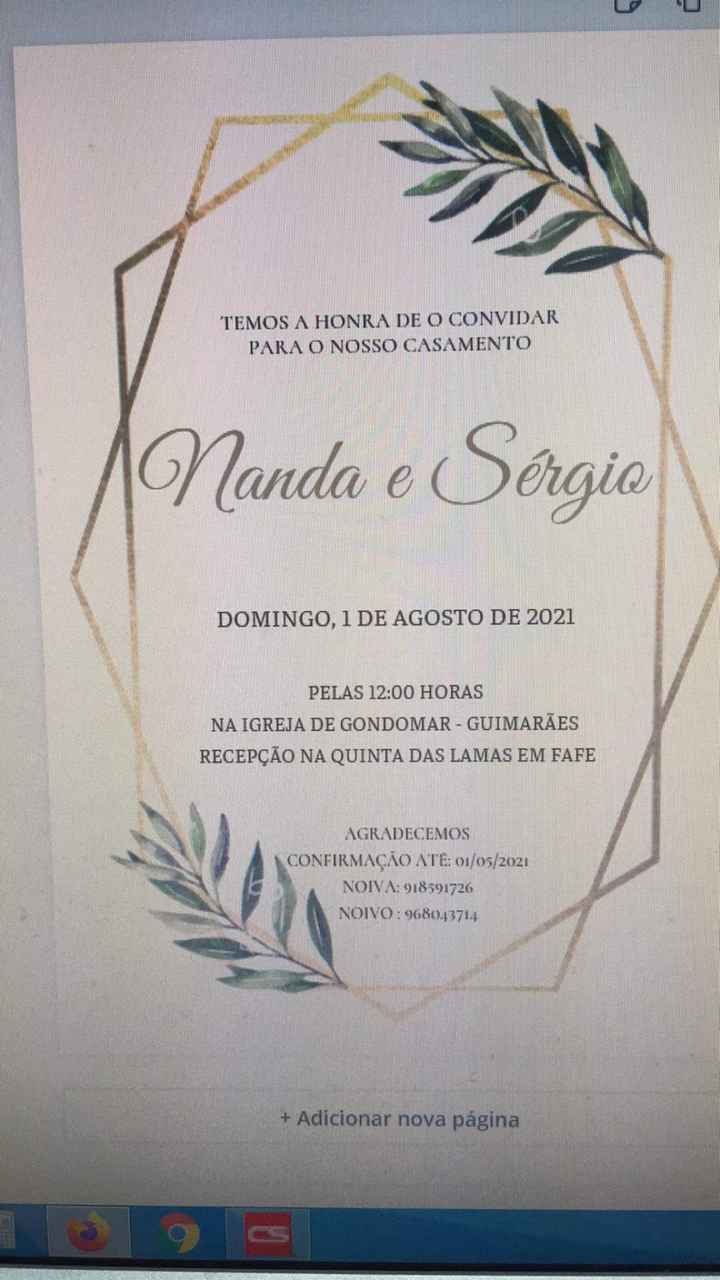 Convites de casamento! - 2