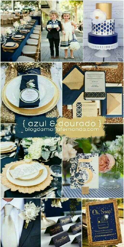 Desafio das Cores - Azul Marinho,  Dourado e Branco - 7