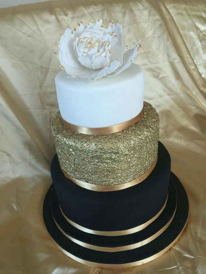 Desafio das Cores - Azul Marinho,  Dourado e Branco - Bolo - 4