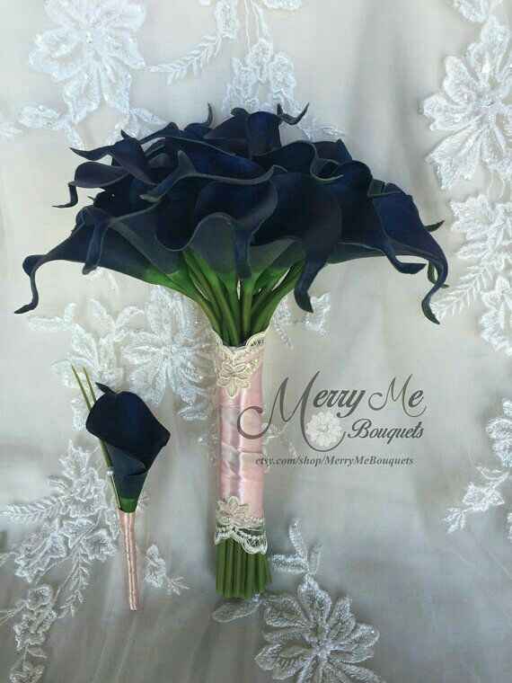 Desafio das Cores - Azul Marinho,  Dourado e Branco - Bouquet - 5