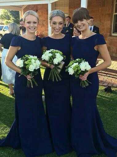 Desafio das Cores - Azul Marinho,  Dourado e Branco - Damas de Honor - 3