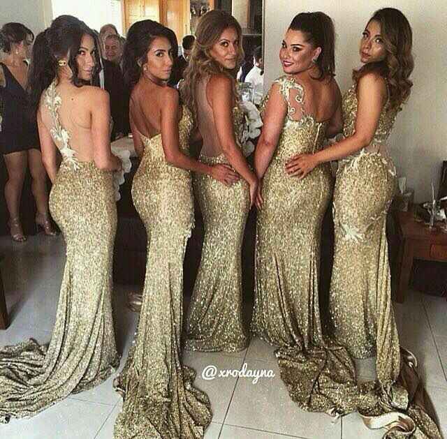 Desafio das Cores - Azul Marinho,  Dourado e Branco - Damas de Honor - 4