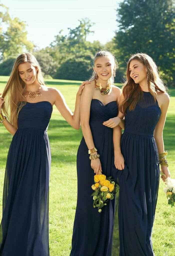 Desafio das Cores - Azul Marinho,  Dourado e Branco - Damas de Honor - 5