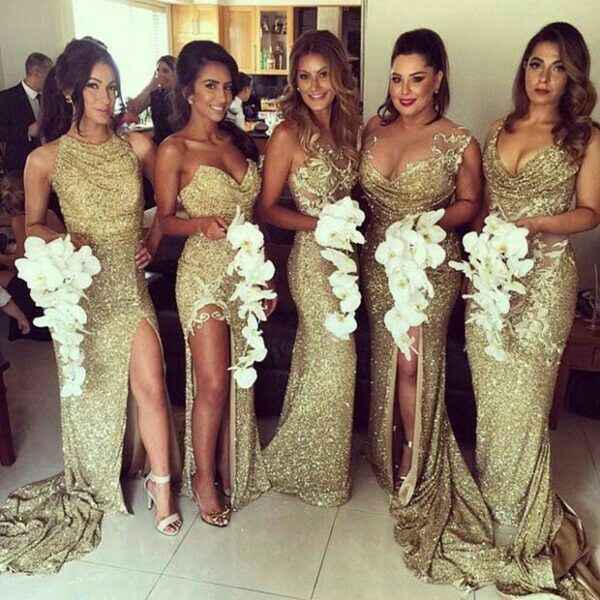 Desafio das Cores - Azul Marinho,  Dourado e Branco - Damas de Honor - 7