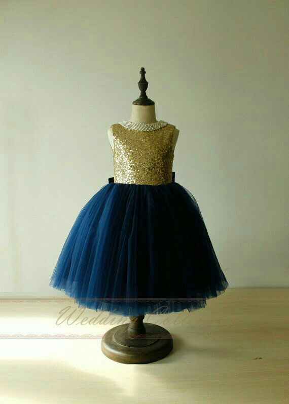 Desafio das Cores - Azul Marinho,  Dourado e Branco - Meninas Alianças - 7