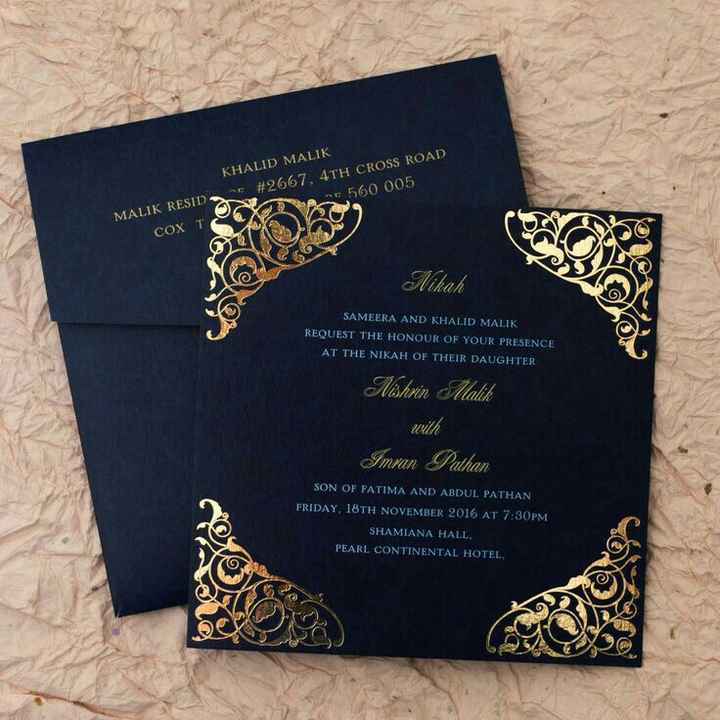 Desafio das Cores - Azul Marinho,  Dourado e Branco - Convites/ Save The Date - 7