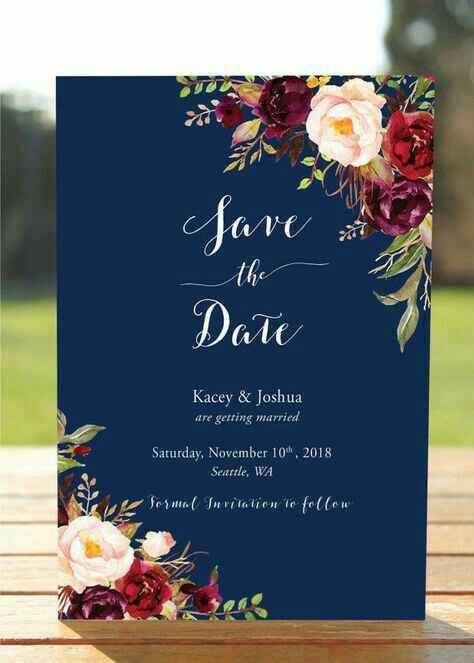 Desafio das Cores - Azul Marinho,  Dourado e Branco - Convites/ Save The Date - 8