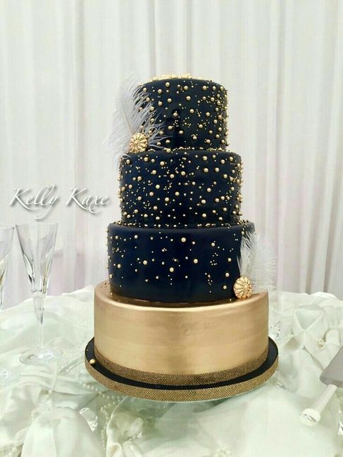Desafio das Cores - Azul Marinho, Dourado e Branco - Bolo 9