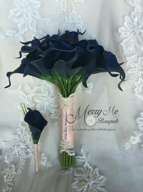 Desafio das Cores - Azul Marinho,  Dourado e Branco - Bouquet - 5