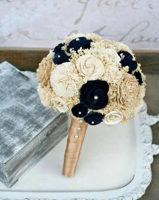 Desafio das Cores - Azul Marinho,  Dourado e Branco - Bouquet - 8