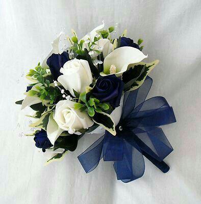 Desafio das Cores - Azul Marinho,  Dourado e Branco - Bouquet - 9