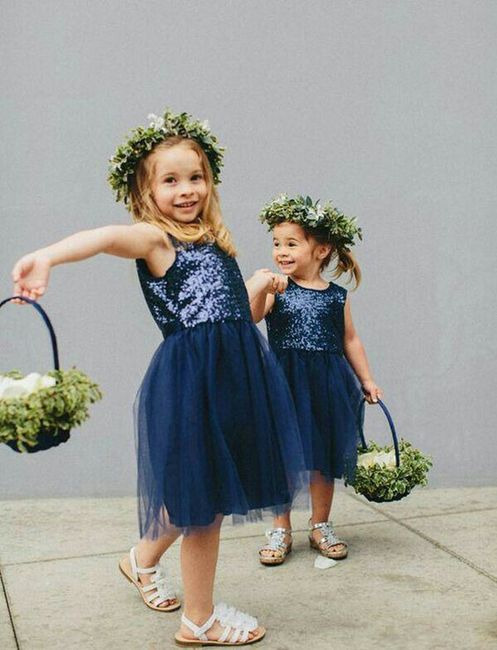Desafio das Cores - Azul Marinho,  Dourado e Branco - Meninas Alianças - 4