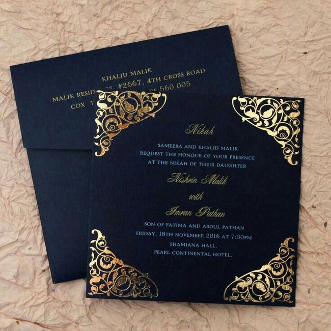 Desafio das Cores - Azul Marinho,  Dourado e Branco - Convites/ Save The Date 7