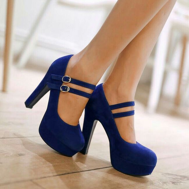 Desafio das Cores - Azul Marinho,  Dourado e Branco - Sapatos - 6