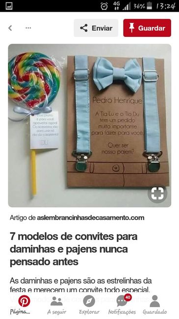 Convite para meninos e meninas das alianças - 1
