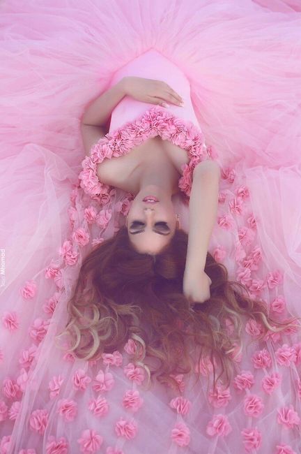 Vestido de noiva rosa - 1