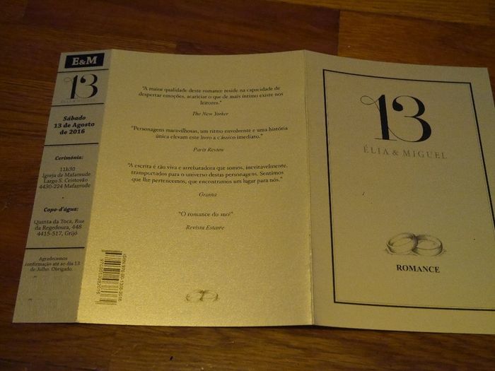 verso do convite livro