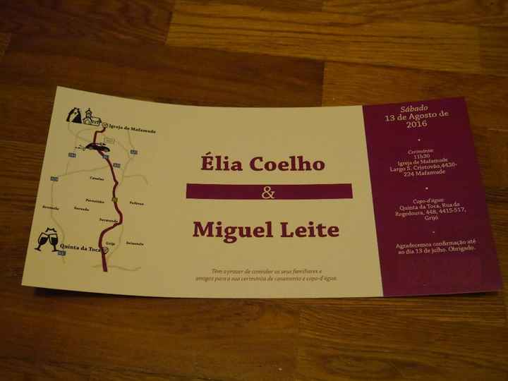 convite antes de ser dobrado