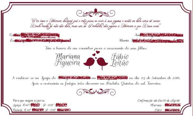 texto convites