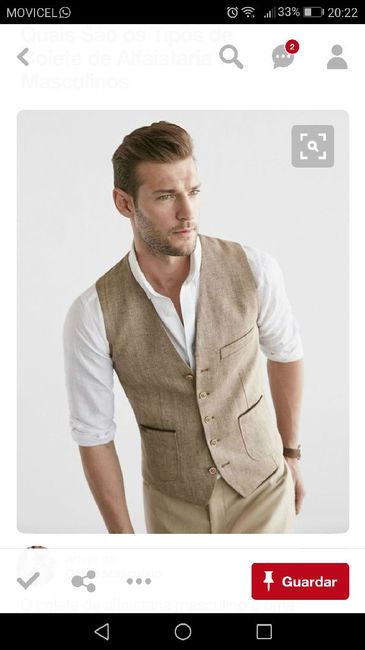 Duelo de acessórios do noivo: colete vs suspensórios - 1