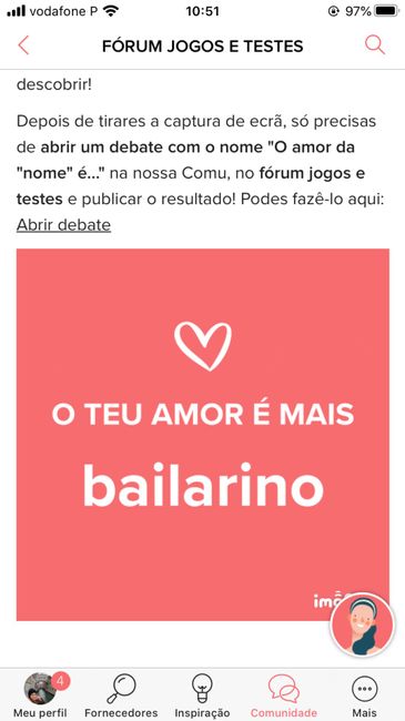 o amor da Iara é ... 1