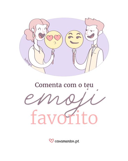 Qual o emoji mais usas com o teu amor? - 1