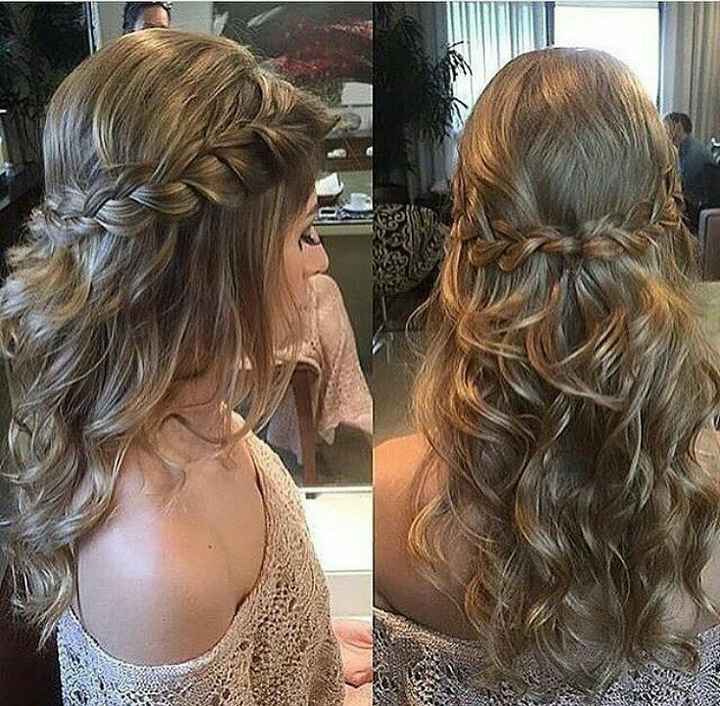  Penteado semi solto com tranças ajuda. - 4