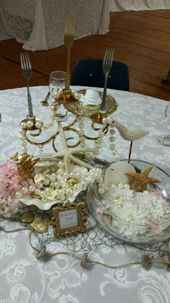 Marcadores de mesa e Placard das mesas - tema mar - 2