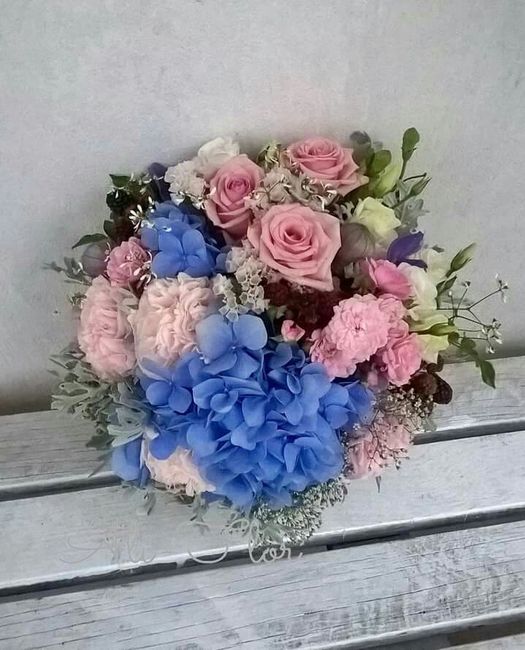 Azul azul azul....ramo de noiva - 1