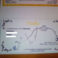 Verso do cartão dos detalhes