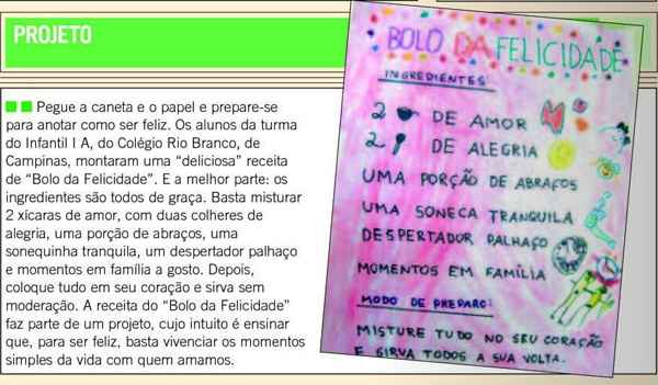 receita felicidade