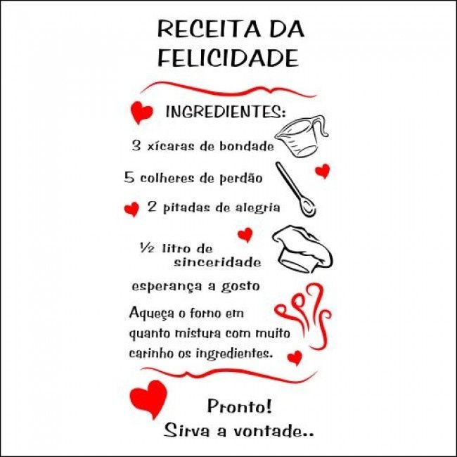 receita felicidade