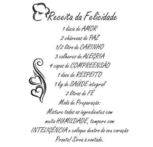 receita felicidade